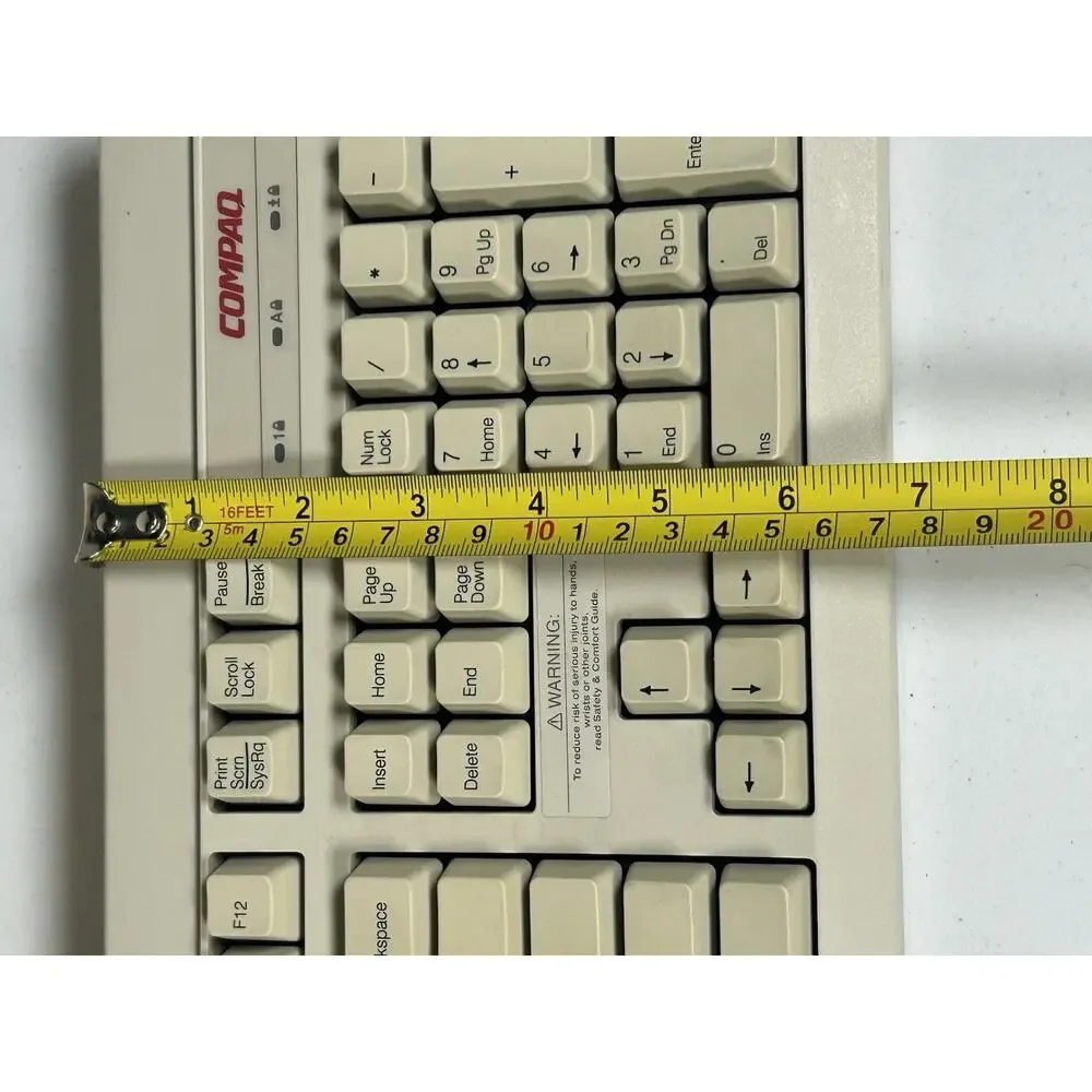 Vtg Compaq RT101 Keyboard Mechanical Clicky Wired P/S Connection Retro Computer